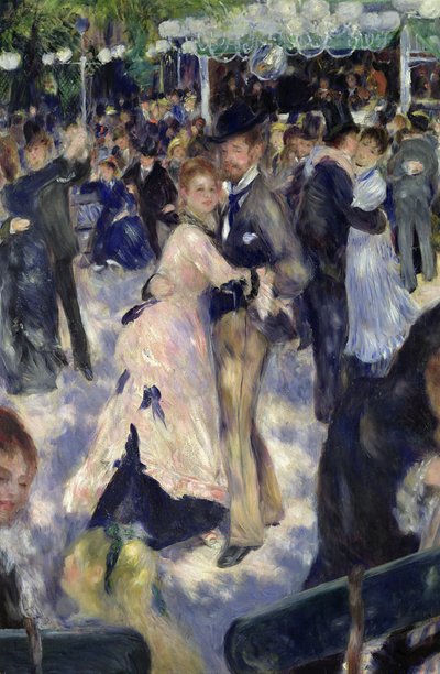Le Moulin de la Galette, (dettaglio) dei ballerini, 1876 da Pierre Auguste Renoir